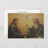 Prière à la Carte de prière de la Sainte Trinité (Devant / Derrière)