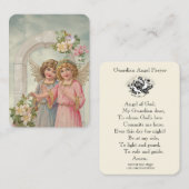 Prière à ma carte sainte d'ange gardien (Devant / Derrière)