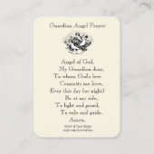 Prière à ma carte sainte d'ange gardien (Dos)