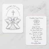 Prière à mon ange gardien Carte Sainte (Devant / Derrière)