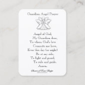 Prière à mon ange gardien Carte Sainte (Dos)
