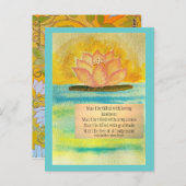 Prière bouddhiste de Metta de carte de méditation (Devant / Derrière)