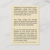 Prière Carte Sainte Vierge Marie de Dieu (Dos)