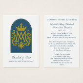 Prière catholique de mariage Bleu marian (Devant & derrière)