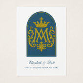 Prière catholique de mariage Bleu marian (Devant)