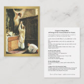 Prière catholique des cartes saintes de prêtres de (Devant / Derrière)