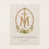 Prière catholique dorée pour un mariage saint (Devant)
