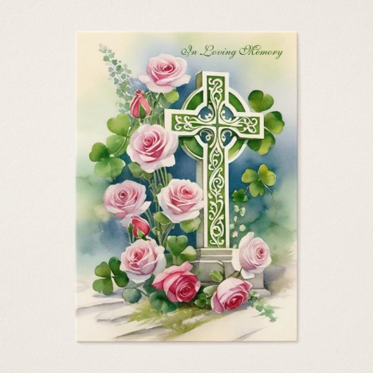 Prière commémorative catholique de Croix celtique (Devant)