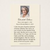 Prière commémorative catholique de Croix celtique (Dos)