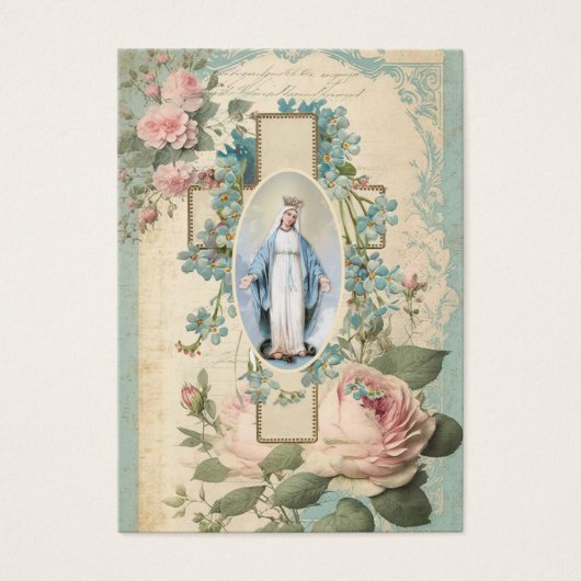 Prière commémorative catholique Vierge Marie (Devant)