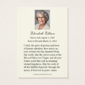 Prière commémorative de Croix celtique irlandaise (Dos)