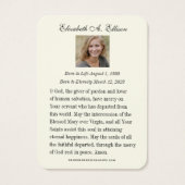 Prière commémorative de Jésus (Dos)