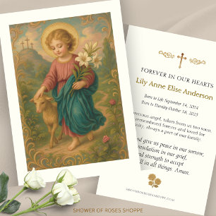 Prière commémorative de l'agneau Enfant Jésus