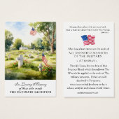 Prière commémorative des anciens combattants des É (Devant & derrière)