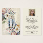 Prière commémorative des funérailles de Virgin Mar (Devant & derrière)