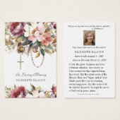 Prière commémorative des funérailles du Rosaire Fl (Devant & derrière)