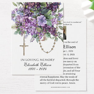 Prière commémorative du rosaire floral de lavande
