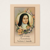 Prière commémorative funéraire catholique Carte Sa (Devant)