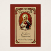 Prière commémorative funéraire catholique Carte Sa (Devant)