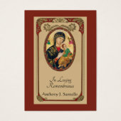 Prière commémorative funéraire catholique Carte Sa (Devant)