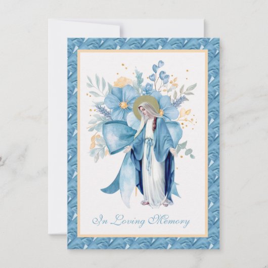 Prière commémorative funéraire catholique Carte Sa (Devant)