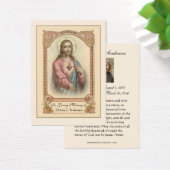 Prière commémorative funéraire catholique Carte Sa (Bureau)