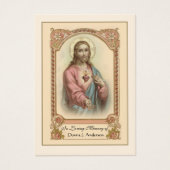 Prière commémorative funéraire catholique Carte Sa (Devant)