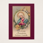 Prière commémorative funéraire catholique Carte Sa (Devant)