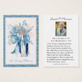 Prière commémorative funéraire catholique Carte Sa (Devant & derrière)