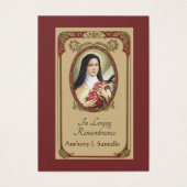 Prière commémorative funéraire catholique Carte Sa (Devant)