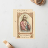 Prière commémorative funéraire catholique Carte Sa (Devant/Arrière en situation)