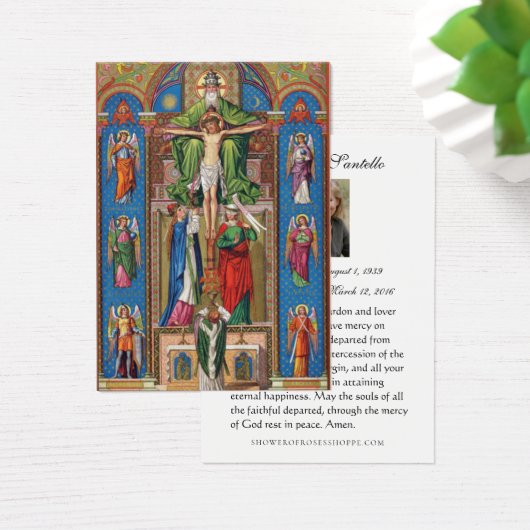 Prière commémorative funéraire catholique Carte Sa (Bureau)