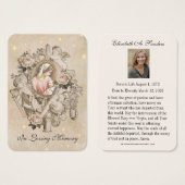 Prière commémorative funéraire catholique Carte Sa (Devant & derrière)