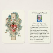 Prière commémorative funéraire catholique Carte Sa (Devant & derrière)