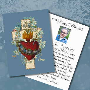 Prière commémorative funéraire catholique Carte Sa