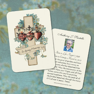 Prière commémorative funéraire catholique Carte Sa