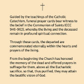 Prière commémorative funéraire catholique Carte Sa