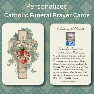 Prière commémorative funéraire catholique Carte Sa