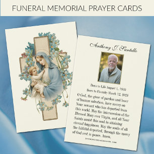 Prière commémorative funéraire catholique Carte Sa