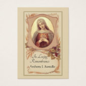 Prière commémorative funéraire catholique Carte Sa (Devant)