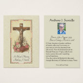 Prière commémorative funéraire catholique Carte Sa (Devant & derrière)