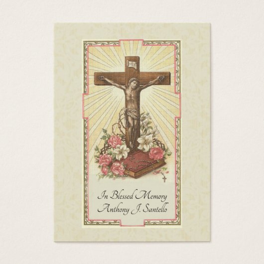 Prière commémorative funéraire catholique Carte Sa (Devant)