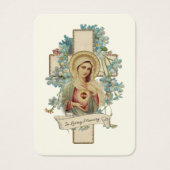 Prière commémorative funéraire catholique Carte Sa (Devant)