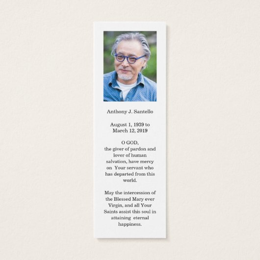 Prière commémorative funéraire catholique Saint-Ma (Dos)