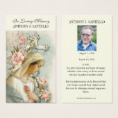 Prière commémorative funéraire catholique Saint-Ma (Devant & derrière)