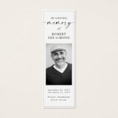 Prière commémorative funéraire moderne Signet phot (Devant)