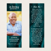 Prière commémorative Marbre vert funéraire Poème S (Devant & derrière)