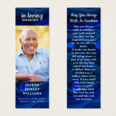 Prière commémorative Poème funéraire Signet Marbre (Devant & derrière)