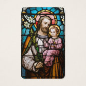 Prière commémorative Saint Joseph & Jésus Carte Sa (Devant)