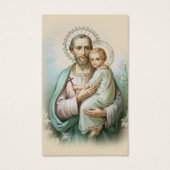 Prière commémorative Saint Joseph & Jésus Carte Sa (Devant)